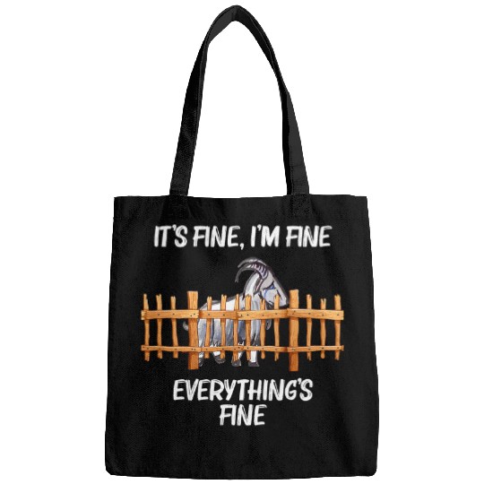 Goats Pet Art Goats Its Fine Im Fine Everything Is Fine Bags