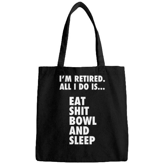 Sport Bowling Retirement Bowling Adult Humor Bags