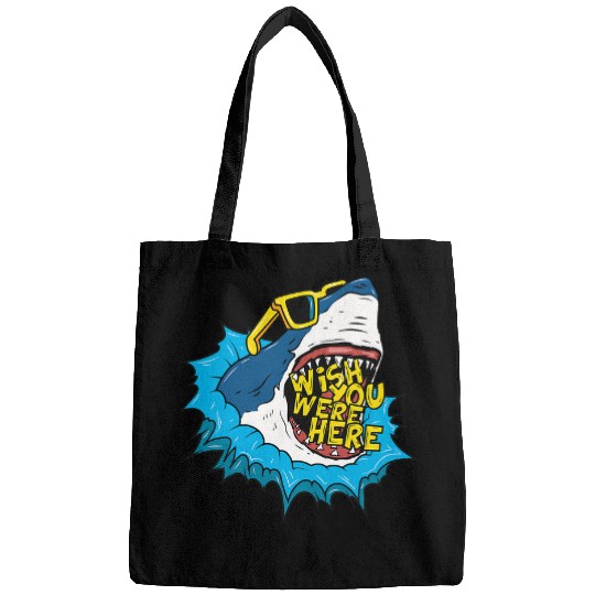 Shark Pet Wish You Were Here Shark Funny Bags
