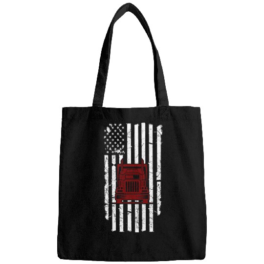 Semi Truck Driver American Flag Red Truck Mechanic Driver Bags