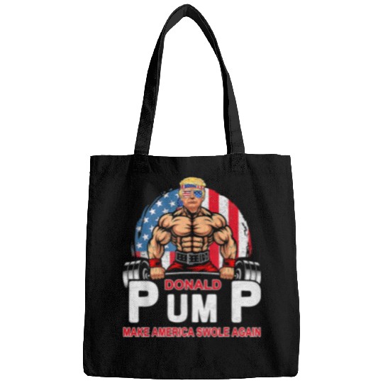 Donald Pump Swole America Again Gym Fitness Trump 2024 Bags