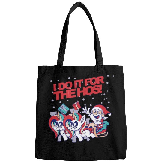 Unicorn Pet Funny I do it for the Hos Santa Claus Unicorn Horde Ho Bags