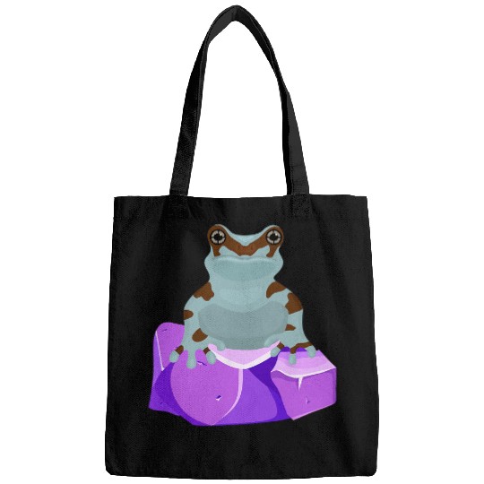 Frog Pet Crystal Amethyst Gemstone for Toad Owners Bags