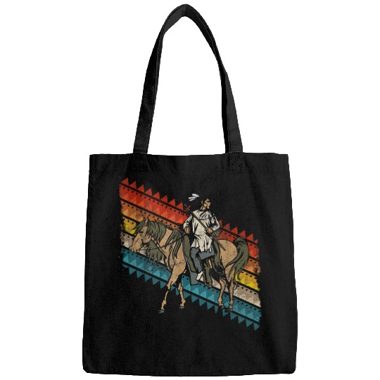 Horse Pet Native American Indian Warrior on Horse Bags