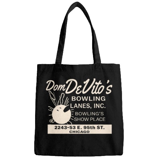 Sport Bowling Dom Devitos Chicago IL Funny Retro Bowling Alley vintages Bags