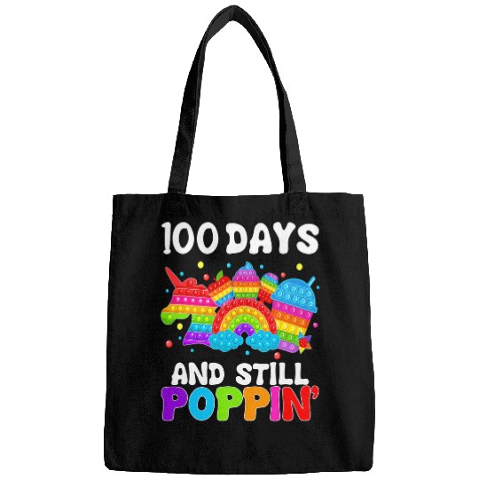 Unicorn Pet 100 Days Of School And Still Poppin 100th Cute Unicorn Kid Bags