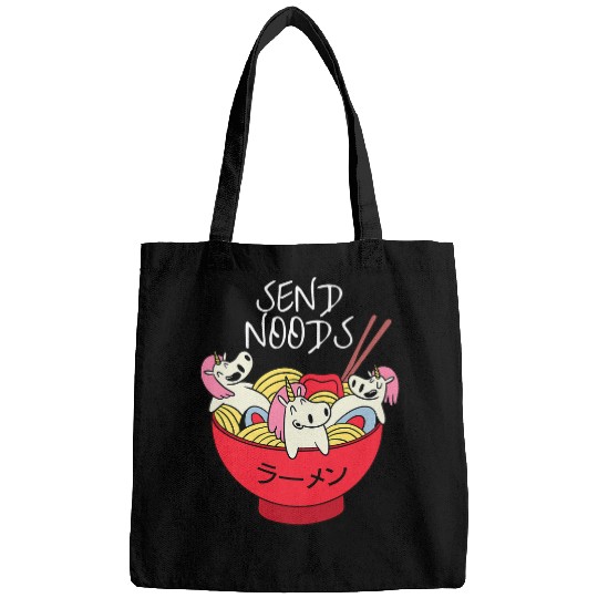 Unicorn Pet Send Noods Funny Pho Noodle Cute Unicorn Cartoon kawaii Bags