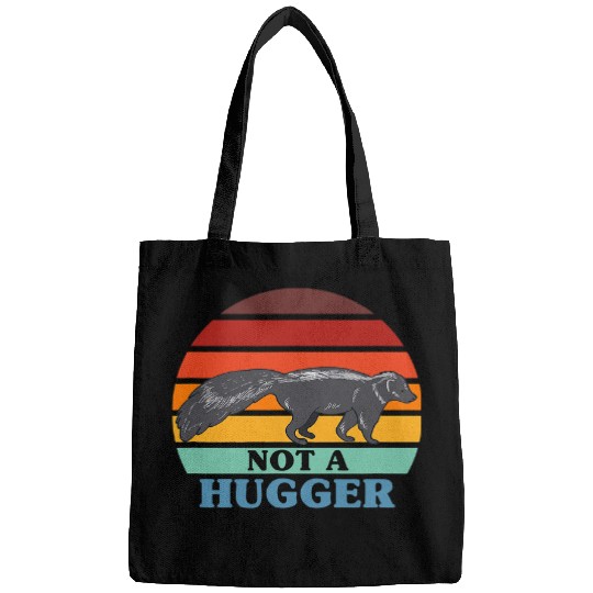 Ferret Pet Not A Hugger Skunk Weasel Animal Retro Bags