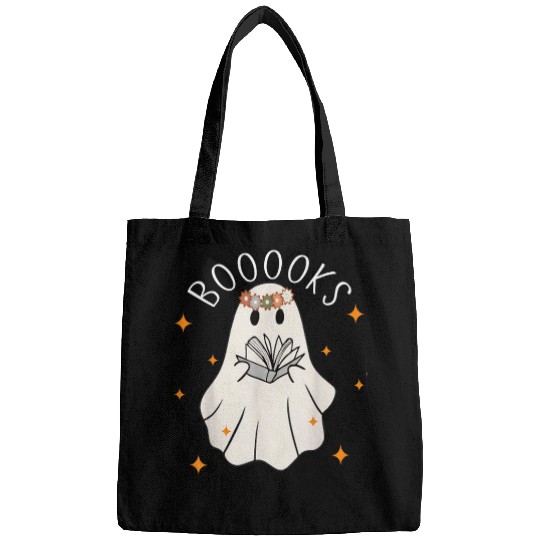 Book Fun Cute ghosts Book Reading Teacher School Funny Halloween 3 Bags