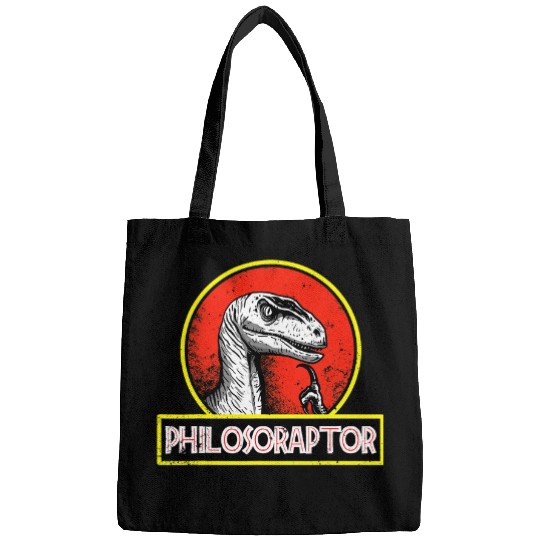 Dinosaur Pet Philosoraptor Funny Philosopher Meme Velociraptor Bags