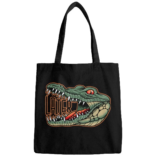 Alligator Pet Later Alligator Funny Graphic Bags