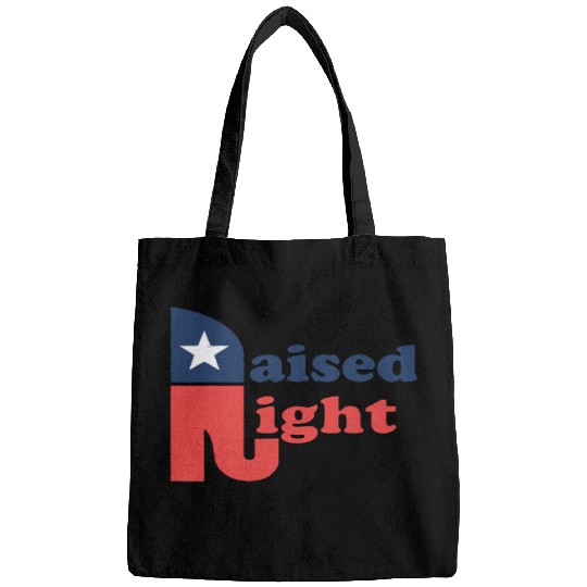 Elephant Mammal Raised Right Republican Elephant Retro Style Conservative Bags
