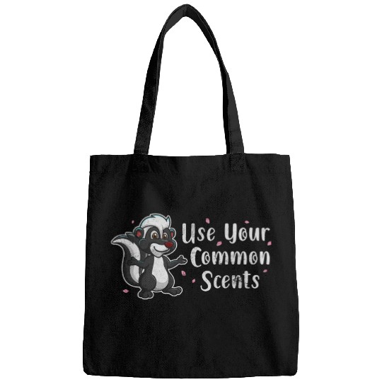Ferret Pet Skunk Use Your Common Scents Weasel Animal Kawaii Distressed Bags