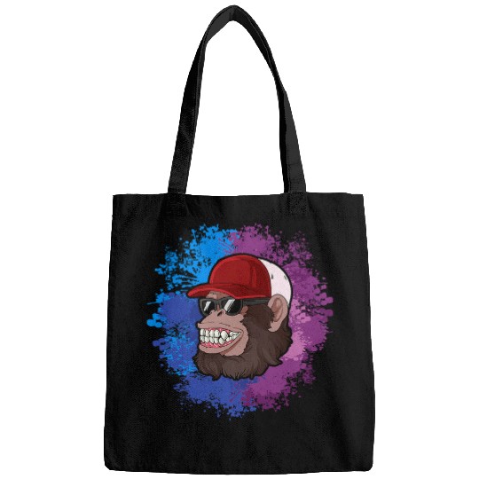 Truck Fun Cool ape with sunglasses and trucker cap chimpanzee Bags