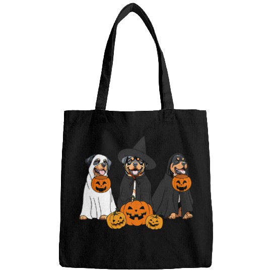 Rottweiler Pet And Witch Rottweiler Rottweiler Halloween Bags