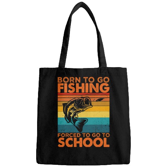 Fishing Fun Funny Born To Go Fishing Bass Fish Fisherman Boys Kids 270 Bags
