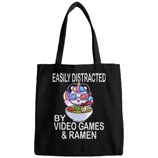 Unicorn Pet Funny Gamer Gifts Ramen Lovers Bags