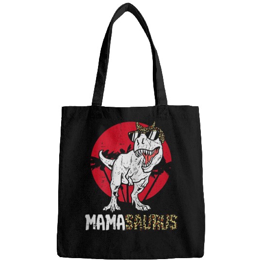 Dinosaur Pet Mamasaurus Trex Leopard Bandana Mothers Day Dinosaur Mom Bags
