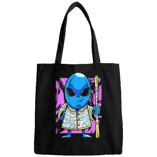 Aliens UFO Blue Alien Visitor Monk Fancy Dress Bags