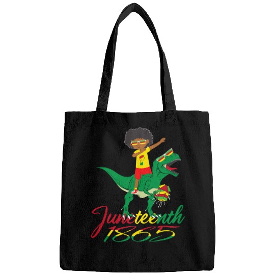 Dinosaur Pet  Black King Riding Trex Dinosaur Juneteenth Festival Bags