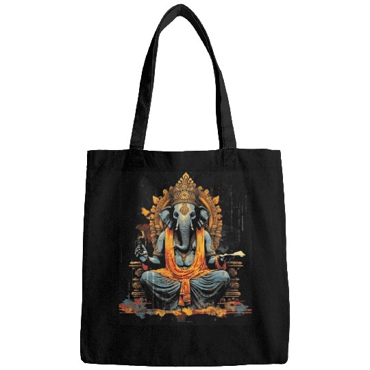 Elephant Mammal Hindu God Cool Yoga Hindu Elephant God Graphic 6 Bags