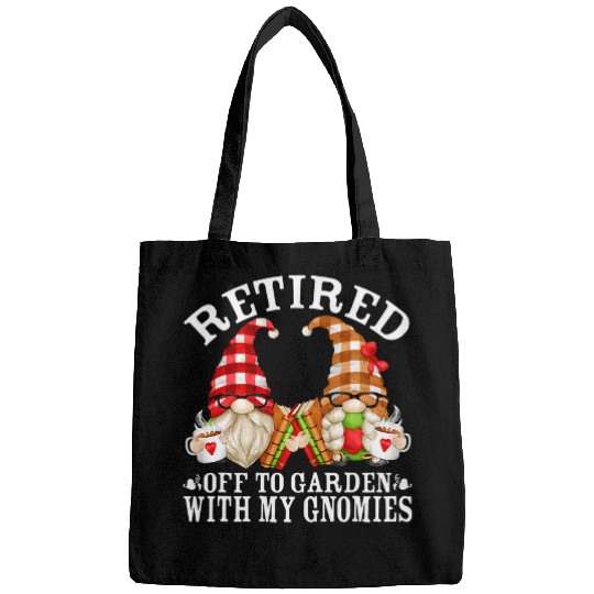 Book Fun Retired Teacher Gnomie For Booklover With Funny Garden Gnome Bags