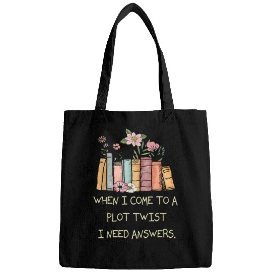 Book Fun When I Come to a Plot TwistGirls Womens Book Club Bags