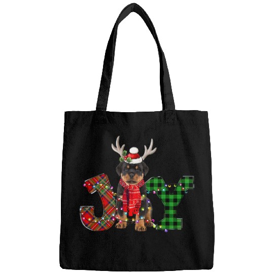 Rottweiler Pet Joy Christmas Lights Rottweiler Dog Santa Hat Pajama Bags