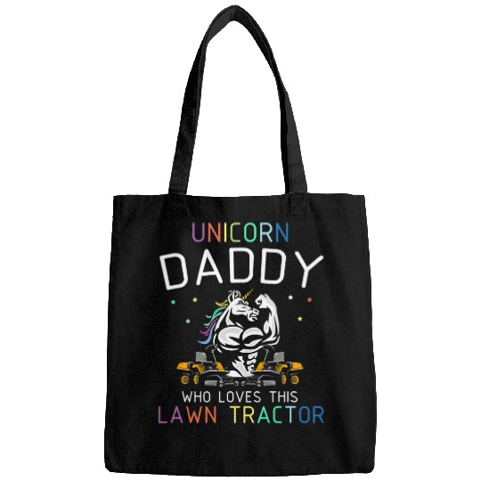 Unicorn Pet Mens Unicorn Daddy Lawn Tractor Mowing Mower Grass Cutter Dad 2 Bags
