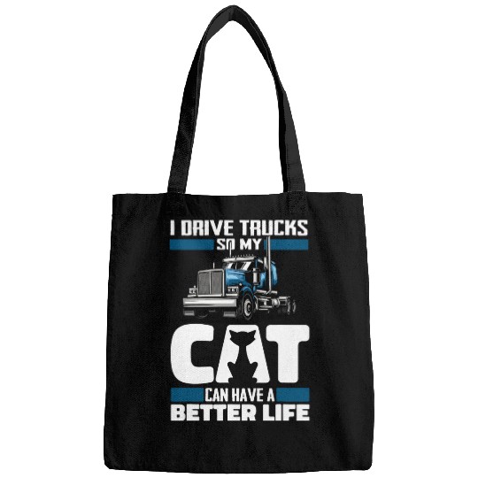 Truck Fun Cat Big Rig Trucking Truck Driver Bags
