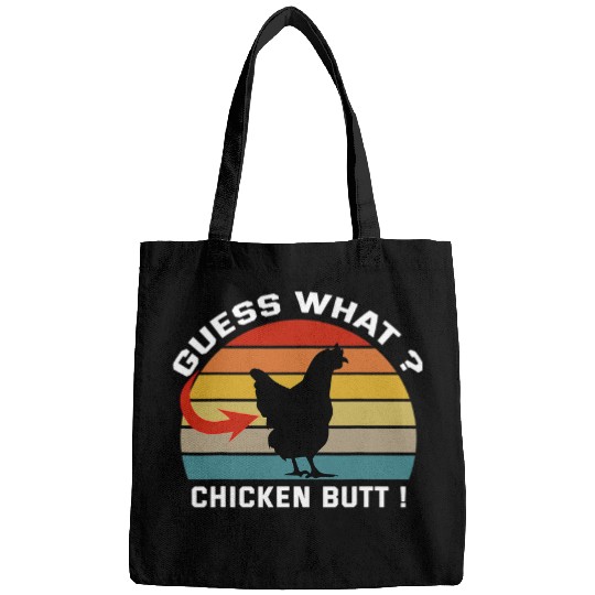 Chicken Pet vintages Guess What Chicken Butt Farm Chicken Lover Retro Bags