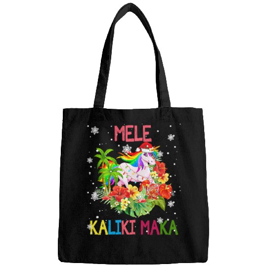 Unicorn Pet Mele Kalikimaka Merry xmass Floral Hawaiian Santa Unicorn 5 Bags