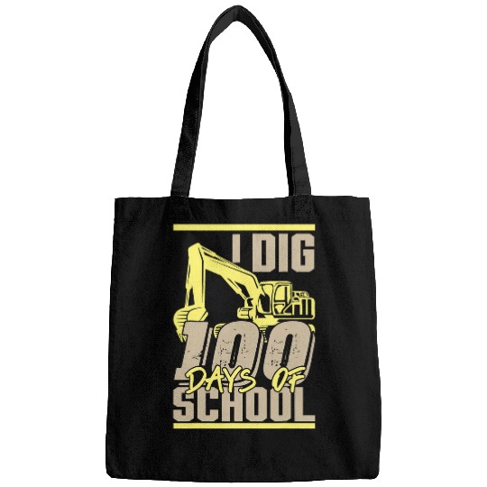 Excavator Fun I Dig 100 Days of School Bags