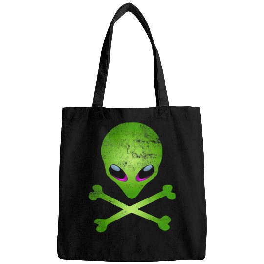 Aliens UFO psychedelics Alien Crossbones UFO Hunters Bags