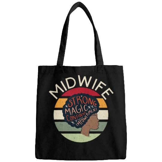 Proud Black Midwife Strong African American Doula Midwifery Bags