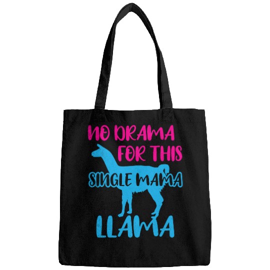 Llama Pet Funny Mom No Drama Llama Lover Single Mama Life Mother Cute 8 Bags
