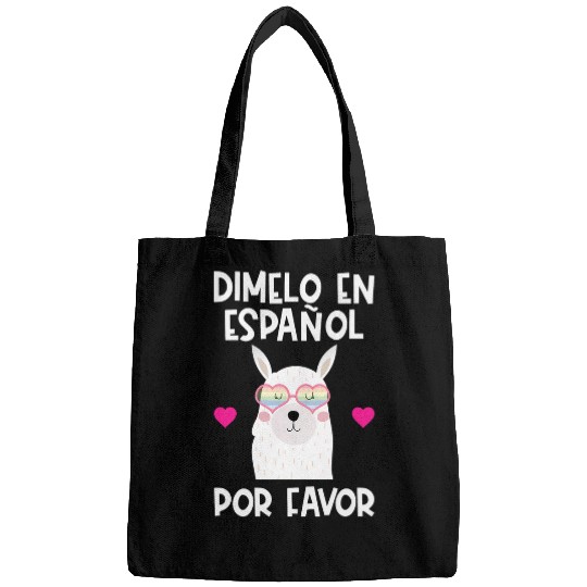 Llama Pet Funny Spanish Teacher Llama Dimelo En Espanol Gag Bags