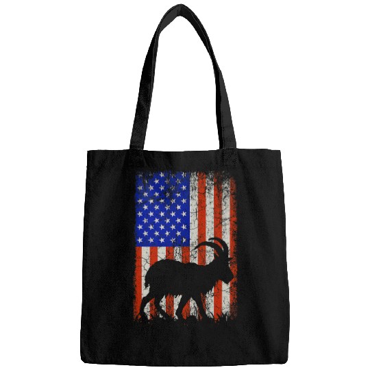 Goats Pet Presidents Day Happy Presidents Day Goats American Flag Bags