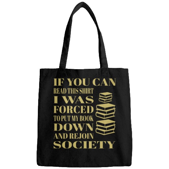 Book Fun Rejoin Society Book Lover Bookworm Libary 1 Bags