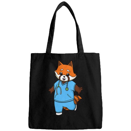 nurses Job Comic red panda nurses Bags