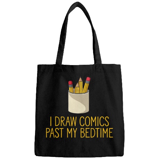 Book Fun I Draw Comics I Manga Illustrator Comic Book Cartoonist 2 Bags
