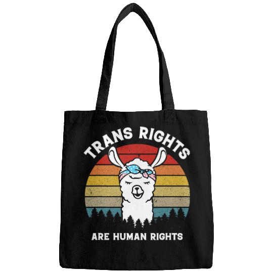 Llama Pet trans rights are human rights llama alpaca lgbtq style Bags