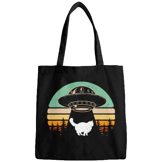 Aliens UFO UFO Spaceship Funny Maine Coon Cat Alien Abduction Pet Owner Bags
