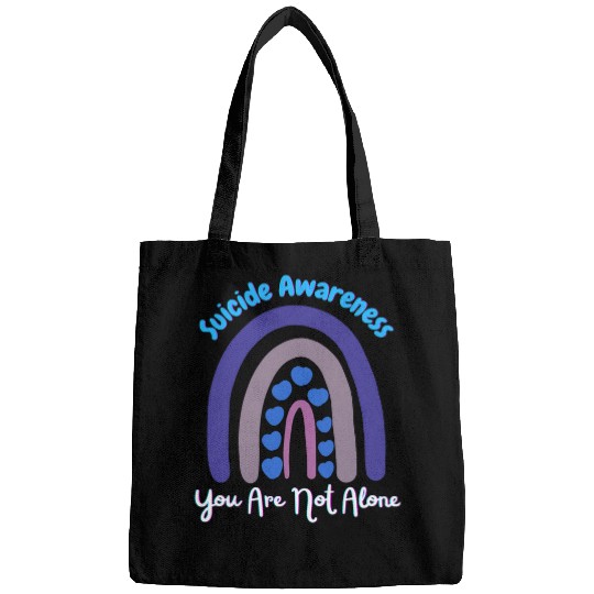 suicides Prevention 988 Ribbon Prevention Rainbow You Are Not Alone Love Bags