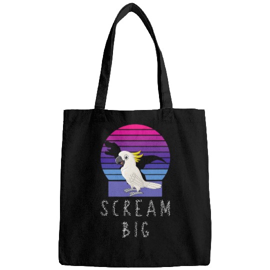 Dinosaur Pet Parrot TRex Dinosaur Shadow Birb Meme Scream Big Cockatoo Bags