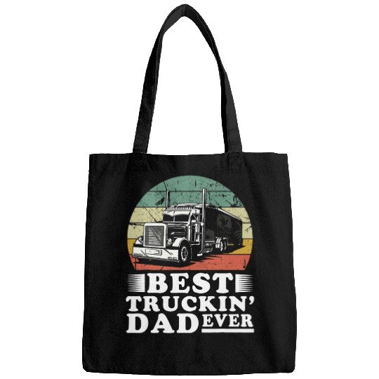 Truck Fun Design For Men SemiTrailer Truckin Dad Big Rig 4 Bags