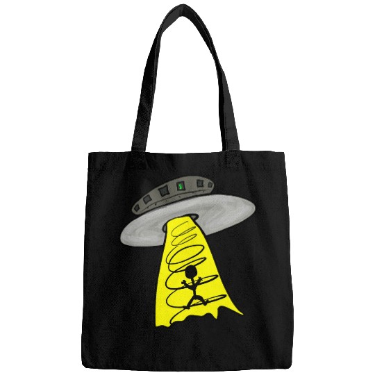 Aliens UFO UFO Abduction Graphic Art Cool Cryptid Gift Idea Bags