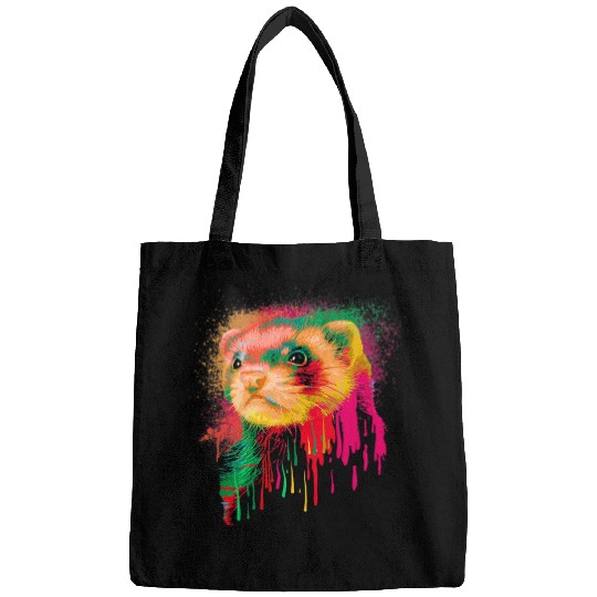 Ferret Pet Water Art Weasel Animal Furry Ferret Bags