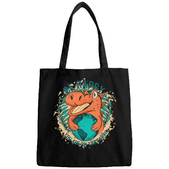Dinosaur Pet Day of Earth Climate Change Environment Quote Planet Bags