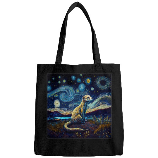 Ferret Pet Surrealism Starry Night Weasel Bags